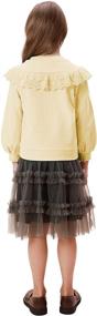 img 1 attached to Scarlet Darkness Ruffle Pullover Bottons Girls' Clothing