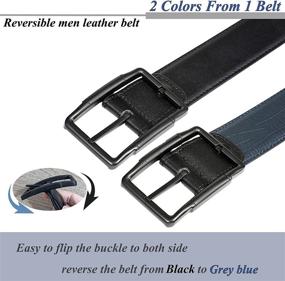 img 3 attached to Reversible Belts Leather Casual Reverse