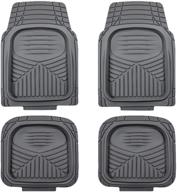 august auto all weather universal fit set of 4pcs deep tray rubber car floor mats fit for sedan logo