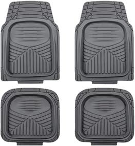 img 4 attached to August Auto All Weather Universal Fit Set Of 4Pcs Deep Tray Rubber Car Floor Mats Fit For Sedan