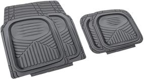 img 3 attached to August Auto All Weather Universal Fit Set Of 4Pcs Deep Tray Rubber Car Floor Mats Fit For Sedan