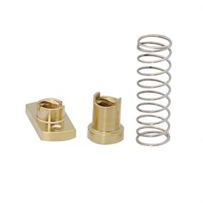 img 1 attached to 🔧 Upgraded Ender 3/Pro/V2 & CR-10/Tornado 3D Printer: 2-Pack T8 Anti Backlash Spring Loaded Nut, Brass Nuts with Elimination Gap for 8mm Acme Threaded Rod