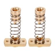 🔧 upgraded ender 3/pro/v2 & cr-10/tornado 3d printer: 2-pack t8 anti backlash spring loaded nut, brass nuts with elimination gap for 8mm acme threaded rod логотип