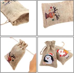 img 3 attached to FINGOOO Christmas Burlap Snowman Penguin - Holiday Decor Must-have