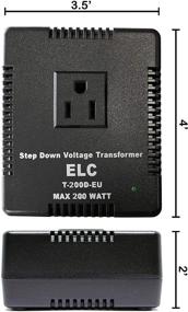 img 1 attached to ELC 200 Watt Voltage Converter Transformer - Heavy Duty & Portable - Step Down 220/240 to 110/120 Volt - Ideal for Hair Straighteners, TVs, Laptops, Chargers - Lightweight Travel Design [3-Years Warranty]