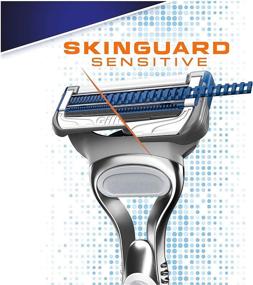 img 3 attached to 🪒 Gillette SkinGuard Sensitive Razor for Men with Handle and 3 Replacement Blades for Sensitive Skin - Package Included