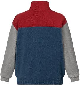 img 3 attached to 🧥 Premium WIYOSHY Boys' Stitched Color Warm Full-zip Soft Polar Fleece Jacket for Kids – Superior Comfort & Style