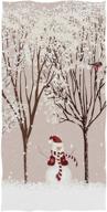 🎄 naanle winter dressed snowman bird tree soft bath towel - christmas decor, highly absorbent 16" x 30" large hand towels, multipurpose for bathroom, hotel, gym, and spa logo