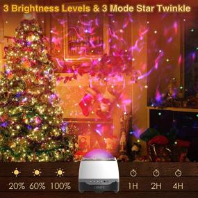 img 1 attached to 🌟 3 in 1 Star Projector, Music Projector with Galaxy Ocean Wave Light, Remote Control, Bluetooth Music Speaker, and 8 White Noises - Perfect for Room Décor, Parties, Birthdays, and Christmas Gifts