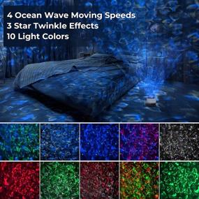 img 3 attached to 🌟 3 in 1 Star Projector, Music Projector with Galaxy Ocean Wave Light, Remote Control, Bluetooth Music Speaker, and 8 White Noises - Perfect for Room Décor, Parties, Birthdays, and Christmas Gifts