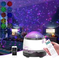 🌟 3 in 1 star projector, music projector with galaxy ocean wave light, remote control, bluetooth music speaker, and 8 white noises - perfect for room décor, parties, birthdays, and christmas gifts логотип