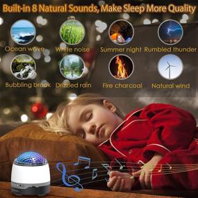 img 2 attached to 🌟 3 in 1 Star Projector, Music Projector with Galaxy Ocean Wave Light, Remote Control, Bluetooth Music Speaker, and 8 White Noises - Perfect for Room Décor, Parties, Birthdays, and Christmas Gifts