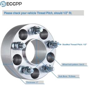 img 3 attached to 🔧 ECCPP 4x 5 разъемов 50 мм смещения дисков с узлом 2 дюйма 5х4,5 до 5х4,5 5х114,3 мм до 5х114,3 мм 70,5 мм 1/2x20 для Ford Mustang, Edge, Mach 1, Crown Victoria, Ranger, Explorer, Lincoln Town Car