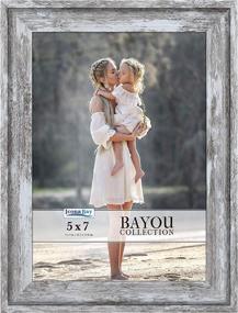 img 4 attached to 🖼️ Icona Bay Bayou Collection 5x7 Azure Gray Picture Frame - Cape Cod Style Photo Frame for Table Top or Wall Mounting - 5 x 7 Photo Frame