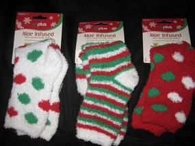 img 3 attached to Airplus Aloe Infused Ultra Moisturizing Socks - Holiday Colors - 3 Pairs - Surprise Colors in Every Pack