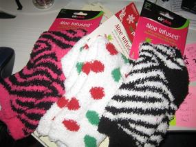 img 1 attached to Airplus Aloe Infused Ultra Moisturizing Socks - Holiday Colors - 3 Pairs - Surprise Colors in Every Pack