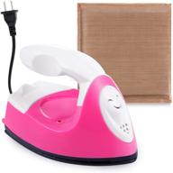 sntieecr mini iron heat press machine: portable electric iron 🔥 for diy shoes, clothes, and t-shirts – transfer vinyl projects made easy! logo