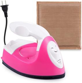 img 4 attached to Sntieecr Mini Iron Heat Press Machine: Portable Electric Iron 🔥 for DIY Shoes, Clothes, and T-Shirts – Transfer Vinyl Projects Made Easy!