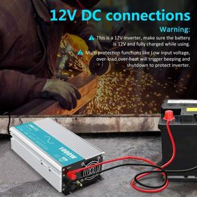 img 3 attached to 💪 High-Performance 1000Watt Pure Sine Wave Power Inverter with USB Port & Remote Control for Trucks, Cars, and Emergencies