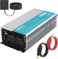 💪 high-performance 1000watt pure sine wave power inverter with usb port & remote control for trucks, cars, and emergencies logo