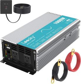 img 4 attached to 💪 High-Performance 1000Watt Pure Sine Wave Power Inverter with USB Port & Remote Control for Trucks, Cars, and Emergencies