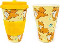 🐶 tinymills shiba inu cute dog travel mug - eco-friendly reusable plant fiber travel mug birthday gift for dog lovers логотип