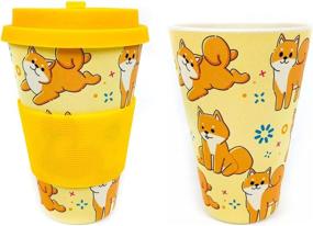 img 4 attached to 🐶 TINYMILLS Shiba Inu Cute Dog Travel Mug - Eco-Friendly Reusable Plant Fiber Travel Mug Birthday Gift for Dog Lovers