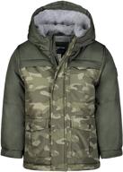 🧥 детская одежда для мальчиков: теплая куртка kosh heavyweight colorblock puffer heather логотип