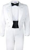 🤵 classic white tuxedo with tail for boys by spring notion: timeless elegance for special occasions logo