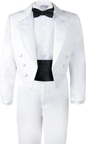 img 4 attached to 🤵 Classic White Tuxedo with Tail for Boys by Spring Notion: Timeless Elegance for Special Occasions