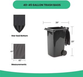 img 2 attached to 🌱 Reli. EcoStrong 40-45 Gallon Trash Bags (30 Qty) - Eco-Friendly & Recyclable Black Garbage Bags - 40-45 Gal Capacity - Made of Recycled Material