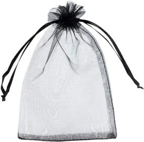 img 3 attached to Volanic 50PCS 5X7 Inch Sheer Drawstring Organza Gift Bag 🎁 Jewelry Pouch Party Wedding Favor Candy Bags - Ideal for Christmas Celebration