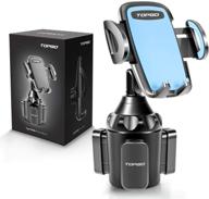 📱 topgo cup holder phone mount for iphone, samsung, and more - secure & stable car cup holder cell phone holder (blue, 11 in) logo