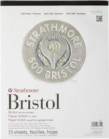 img 2 attached to 📄 Strathmore 500 Series Bristol, 2-Ply Vellum Surface, 11x14 White - Pack of 15 Sheets