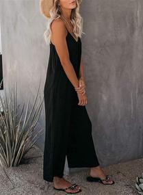 img 1 attached to 👗 Women's Happy Sailed Sleeveless Jumpsuits: Stylish Spaghetti Straps Clothing and Jumpsuits, Rompers & Overalls