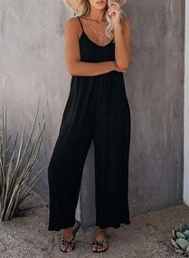 img 2 attached to 👗 Women's Happy Sailed Sleeveless Jumpsuits: Stylish Spaghetti Straps Clothing and Jumpsuits, Rompers & Overalls