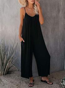 img 3 attached to 👗 Women's Happy Sailed Sleeveless Jumpsuits: Stylish Spaghetti Straps Clothing and Jumpsuits, Rompers & Overalls
