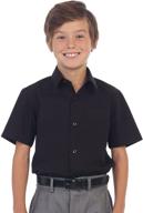 👔 boys' gioberti solid short sleeve dress shirt logo