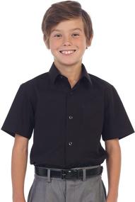 img 4 attached to 👔 Boys' Gioberti Solid Short Sleeve Dress Shirt