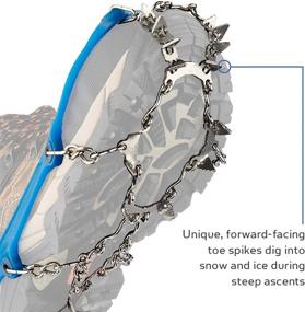 img 2 attached to Unbeatable Traction: Yaktrax Ascent Heavy Duty 👣 Traction Cleats with 16 Stainless-Steel Spikes (1 Pair)