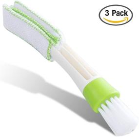 img 3 attached to 🚘 SENHAI Mini Duster for Car Air Vent - Set of 3 Automotive Air Conditioner Cleaner and Brush - Dust Collector Cleaning Cloth Tool for Keyboard, Window, Leaves, Blinds, Shutter