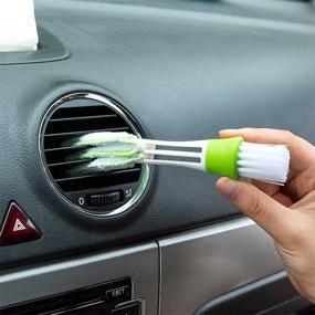 img 2 attached to 🚘 SENHAI Mini Duster for Car Air Vent - Set of 3 Automotive Air Conditioner Cleaner and Brush - Dust Collector Cleaning Cloth Tool for Keyboard, Window, Leaves, Blinds, Shutter