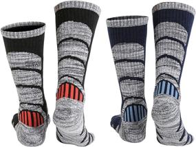 img 3 attached to 🧦 Winter Performance 2-Pack Ski Socks for Women and Men - Thermal, Cold Weather Skiing and Snowboard Socks