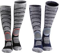 🧦 winter performance 2-pack ski socks for women and men - thermal, cold weather skiing and snowboard socks логотип