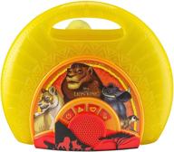 🦁 lion king sing along boombox with microphone, music flashing lights, real working mic, connects to mp3 player, storage compartment for audio device logo