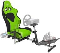 🎮 openwheeler gen3 racing wheel stand cockpit green on black – compatible with logitech g923, g29, g920, thrustmaster, fanatec wheels – xbox one, ps4, pc compatible логотип