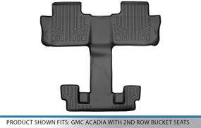 img 2 attached to MAXLINER All Weather Custom Fit 2nd &amp; 3rd Row Black Floor Mat 🚗 Liner Set Compatible With 2017-2021 GMC Acadia (Suitable for Models with 2nd Row Bucket Seats)