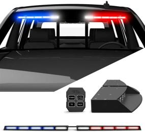 img 4 attached to 🚔 SpeedTech Lights Raptor TIR Interior Split LED Strobe Visor Light Bar - Red/Blue for Emergency Vehicles & Police with Bracket and Control Box