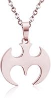 🦇 18-inch silver necklace: fashionable batman animal jewelry with superhero symbol logo