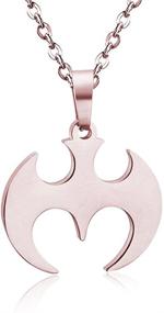 img 4 attached to 🦇 18-inch Silver Necklace: Fashionable Batman Animal Jewelry with Superhero Symbol